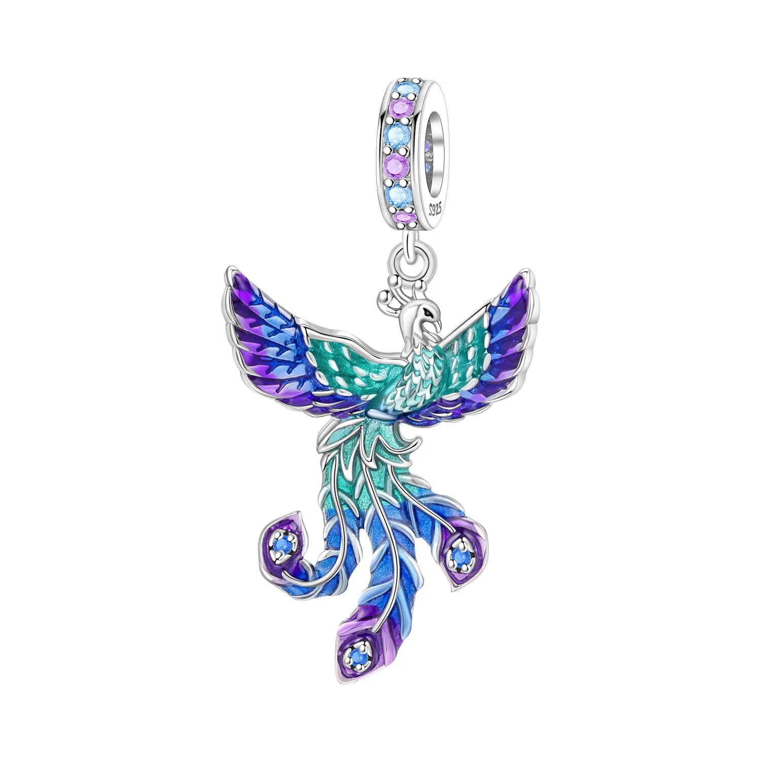 CYCUFF - Charm in argento Sterling 925, adatti per collane con charm, perline per bracciali e gioielli regalo per donne, FASCINO, Argento sterling - immagine 1