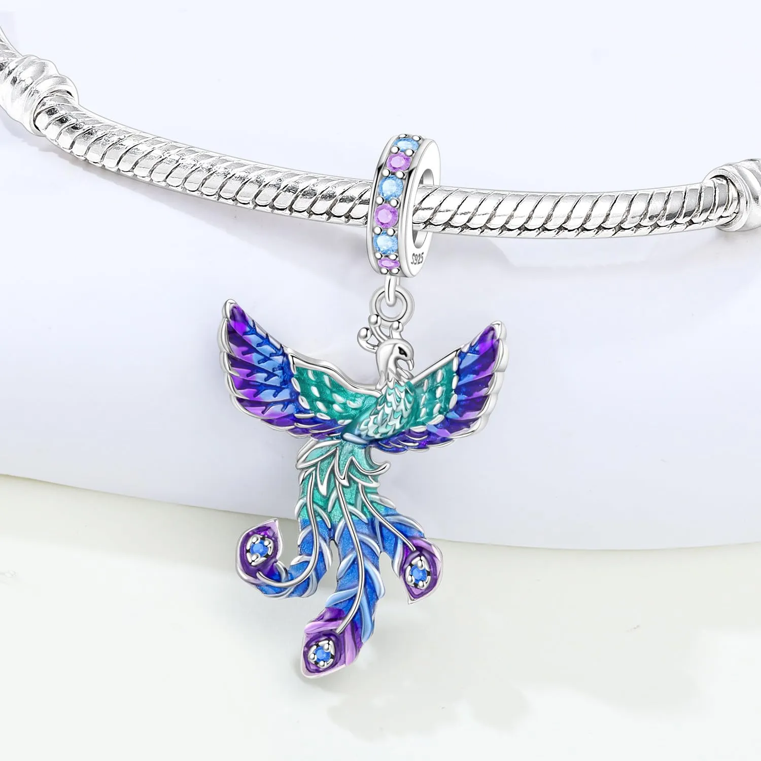 CYCUFF - Charm in argento Sterling 925, adatti per collane con charm, perline per bracciali e gioielli regalo per donne, FASCINO, Argento sterling - immagine 3