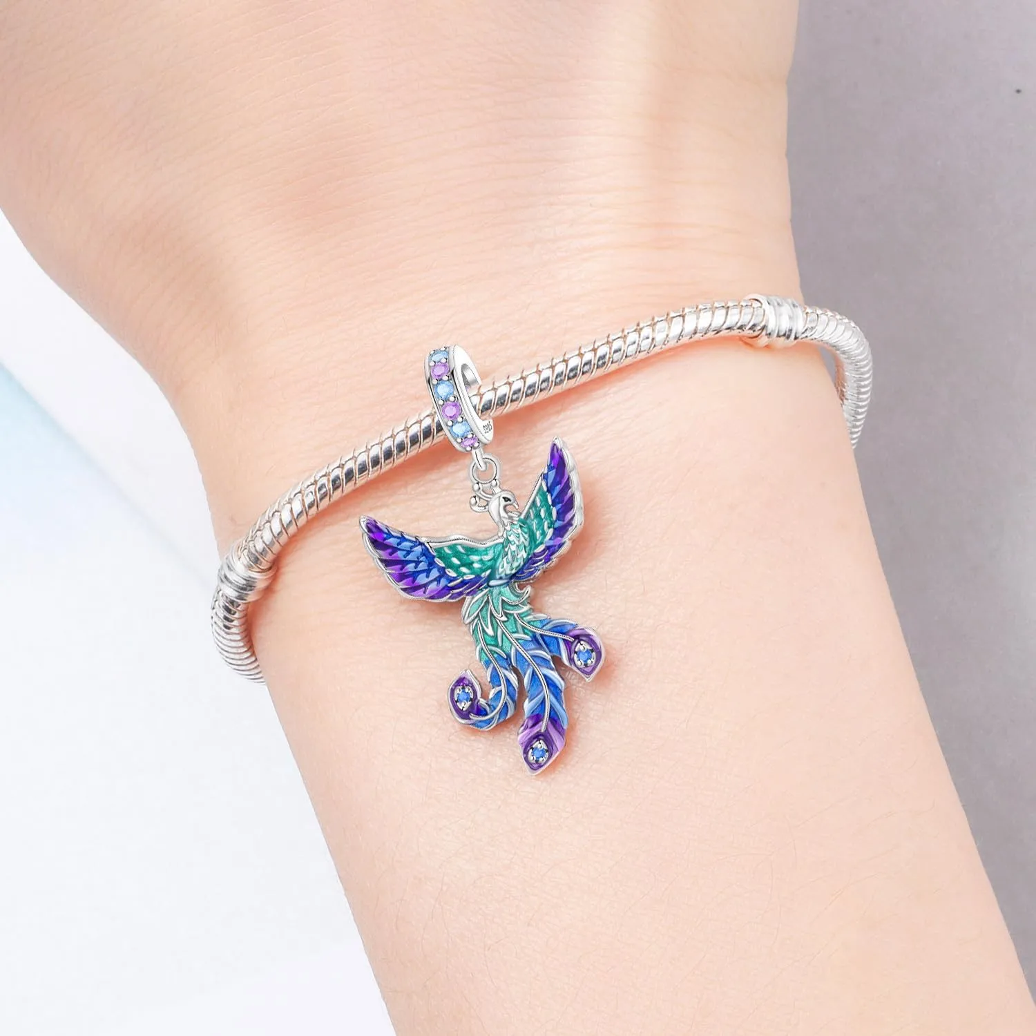 CYCUFF - Charm in argento Sterling 925, adatti per collane con charm, perline per bracciali e gioielli regalo per donne, FASCINO, Argento sterling - immagine 5