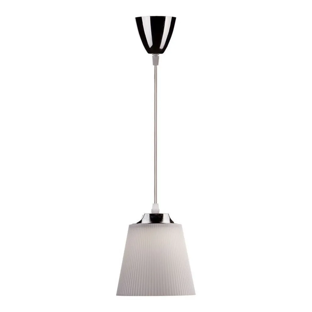 V-TAC Lampadario LED a Campana in Plastica da 5W Colore Bianco con Attacco in Metallo Cromato - immagine 1