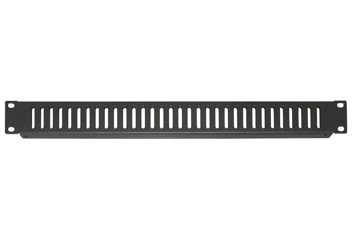 Pannello Cieco Ventilato 1 Unita' Per Armadi Rack 19 Nero Viti Incluse - immagine 1