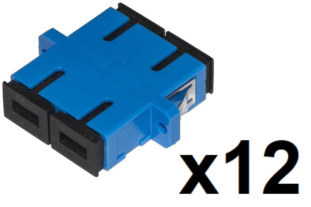Confezione 12 Adattatori Fibra Ottica Sc/Sc Singlemode Duplex - immagine 1