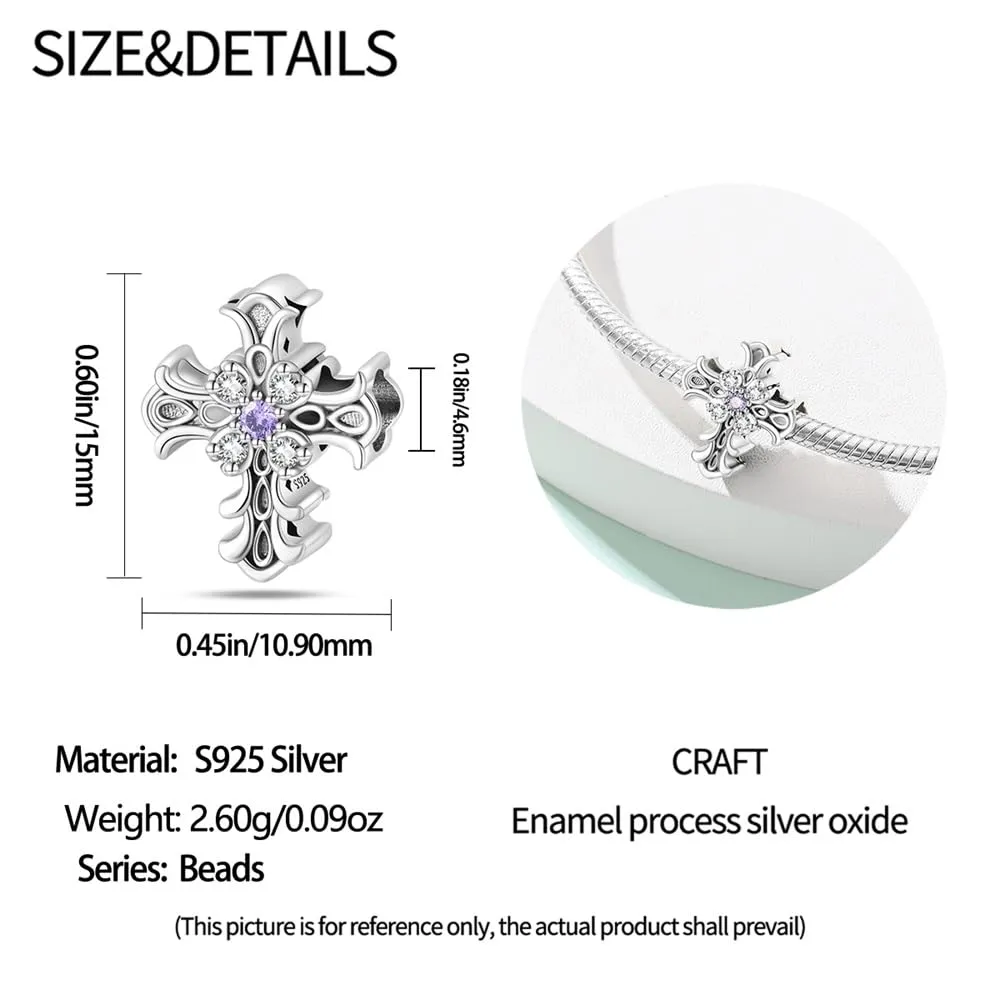 CYCUFF Ciondolo in argento Sterling 925, adatto per braccialetti, ciondoli, collane, gioielli, regalo per donne, familiari e amici, FASCINO, Argento sterling, argento Sterling 925 - immagine 3