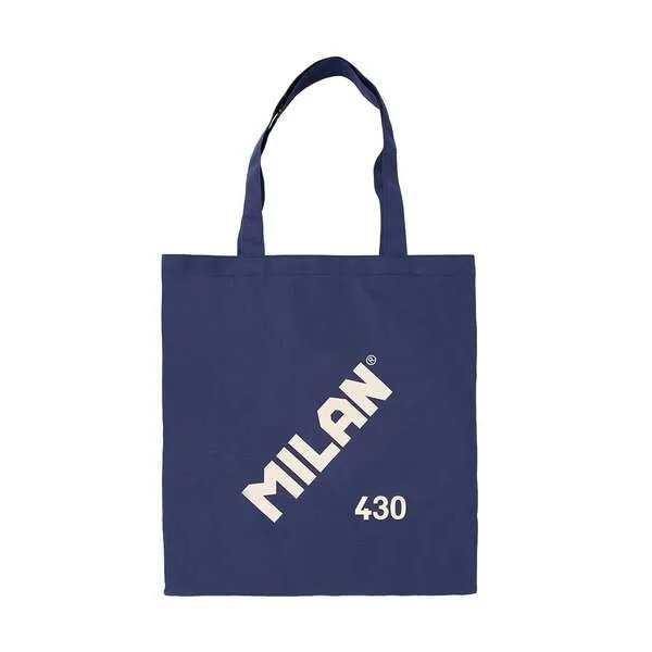 Borsa tote Bag in stoffa serie Milano 1918 - Dimensioni 50x38x41 cm - Manico lungo 27 cm - Tessuto 'Ripstop' - Colore Blu scuro - immagine 1
