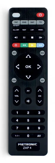 Metronic 495325 telecomando DVD/Blu-ray SAT TNT TV Pulsanti - immagine 1