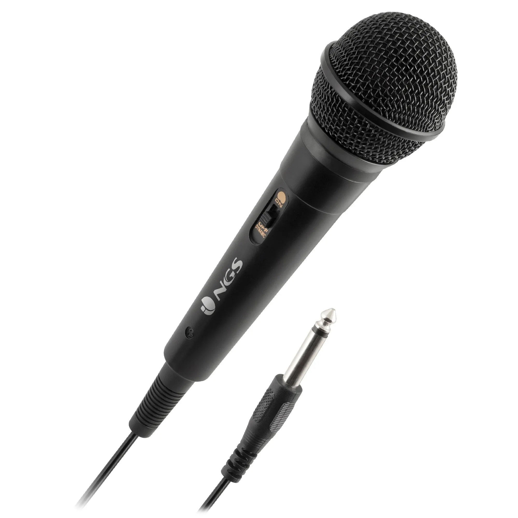 Ngs Singer Fire: Microfono Dinamico Microfono Con Cavo Da 3 Metri Connessione Jack 63Mm E Pulsant - immagine 1