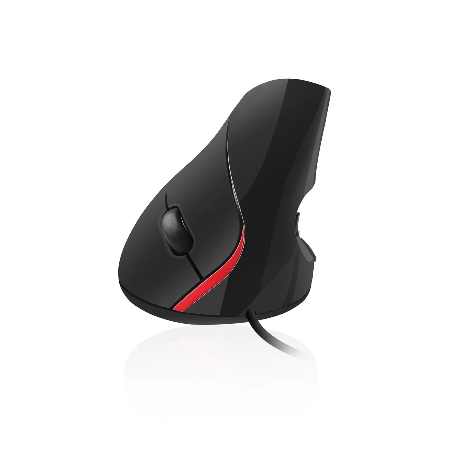 Mouse cablato Ewent - Mouse verticale - 1000 dpi - Lunghezza cavo 125 m - Ergonomico - Nero - immagine 1