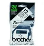 ORIGINALE Brother Nastro Nero su bianco M-K231BZ M-K231 12 mm x 8 m non laminato - immagine 1