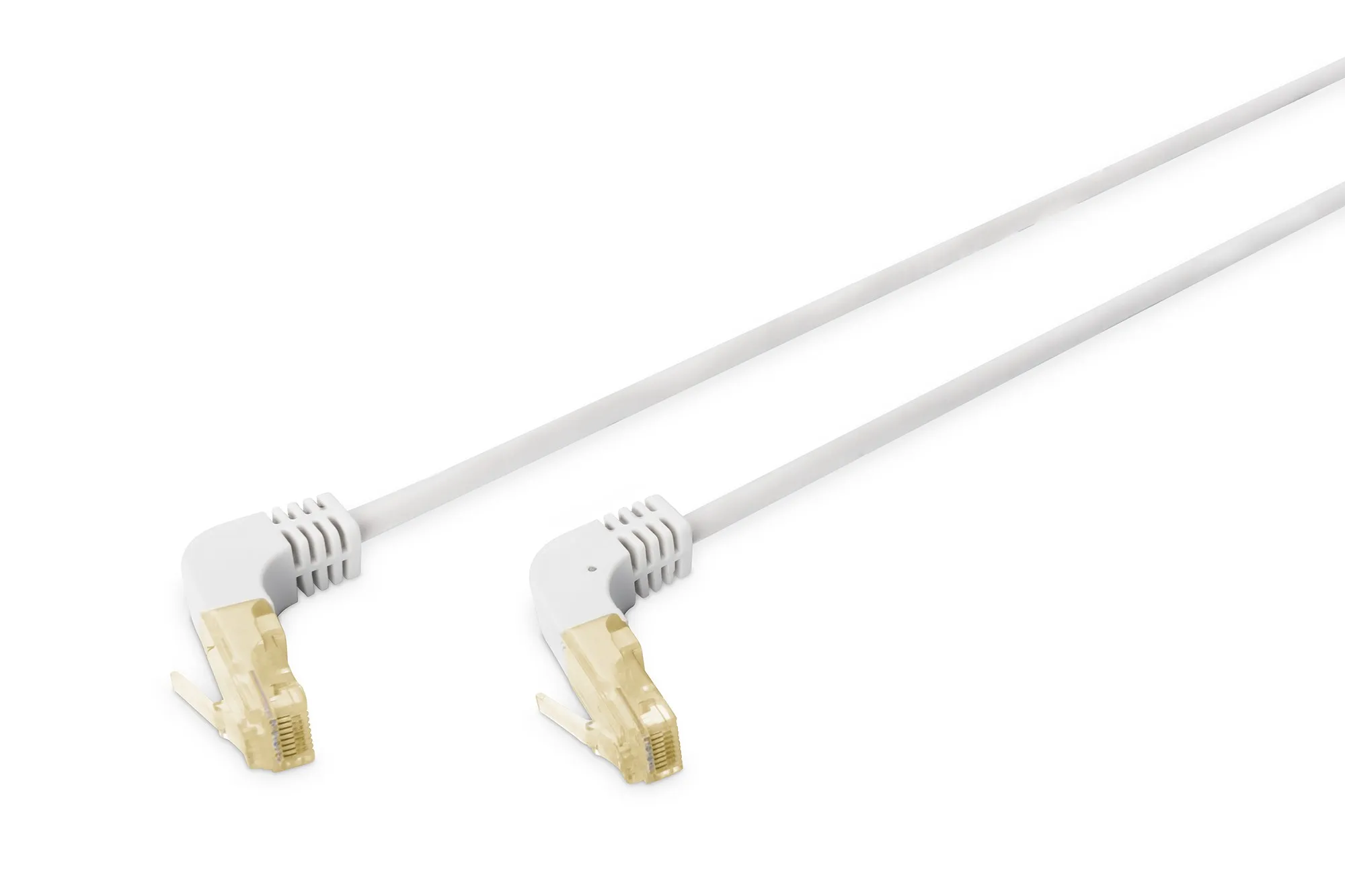 Cavo Rete S-Ftp Cat.6A Doppia Schermatura Lsoh Colore Grigio Mt. 10 Connettore 90° - immagine 1