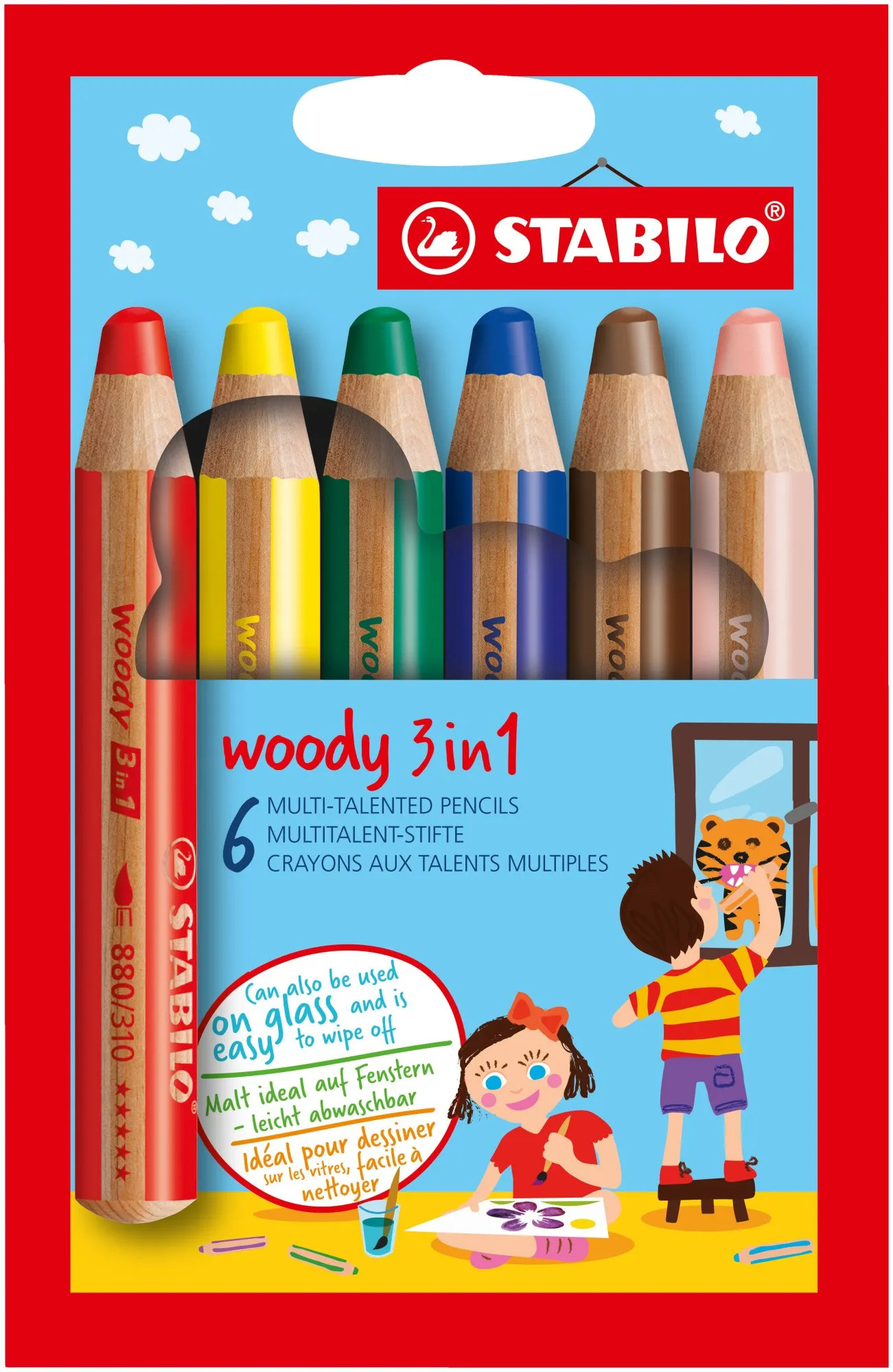 STABILO Woody 3 in 1 Multicolore 6 pz - immagine 1