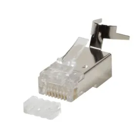 Plug Rj45 Schermato Per Cavo Solido O Flessibile Con Inseritore Cat6A Cat7 Cat7A Cat.8.1 Confezione 10 Pz - immagine 1