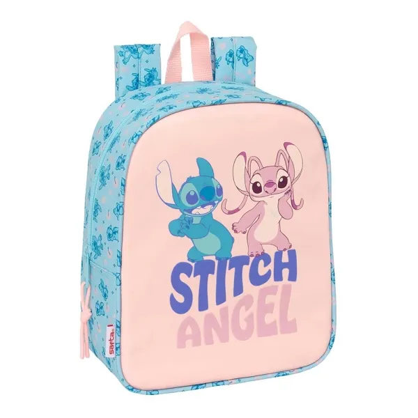 Zaino per bambini Safta Stitch Ohana - Compatibile con trolley - Chiusura con cerniera - Scomparto per carta d'identità - Maniglia per il trasporto - 6 litri - 220x100x270 mm - Azzurro - immagine 1