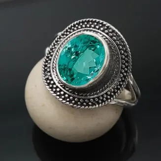 gemma Tormala Paraiba Anello placcato argento gioiello T1085AS19_65 (20.7) - immagine 2