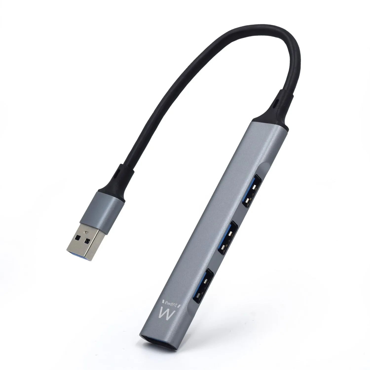 Ewent EW1144 hub di interfaccia USB 3.2 Gen 1 (3.1 Gen 1) Type-A 5000 Mbit/s Grigio Argento - immagine 1