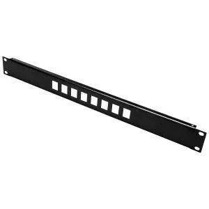 Pannello Patch 19 Vuoto In Metallo Per 8 Keystone Jack Nero - immagine 1