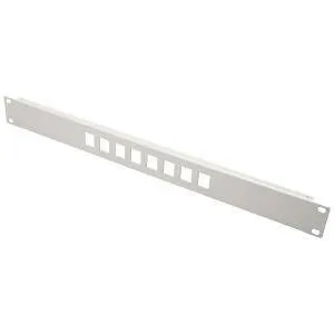 Pannello Patch 19 Vuoto In Metallo Per 8 Keystone Jack Grigio Chiaro - immagine 1