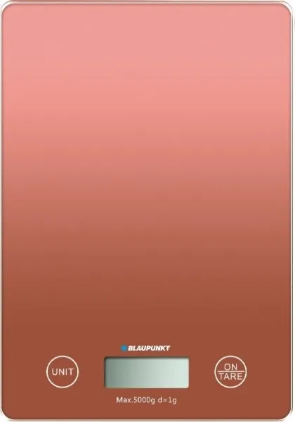 Bilancia da cucina digitale Blaupunkt da 5 kg con piattaforma in vetro - Display LCD - Funzione tara - Alta precisione 1 g - Spegnimento automatico e indicatori di sovraccarico/batteria scarica - Arancione - immagine 1