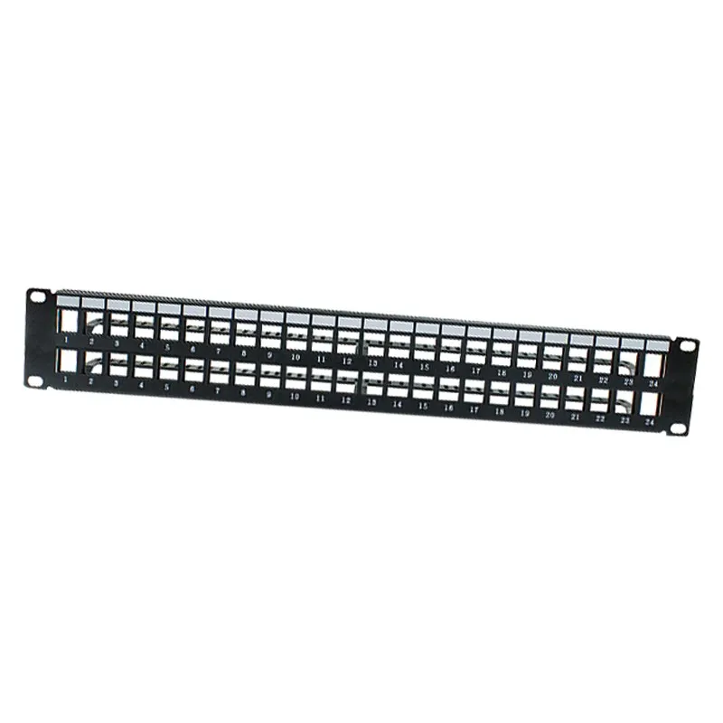 Patch Panel 2 Unita 48 Porte Vuote Per Rack 19 - immagine 1