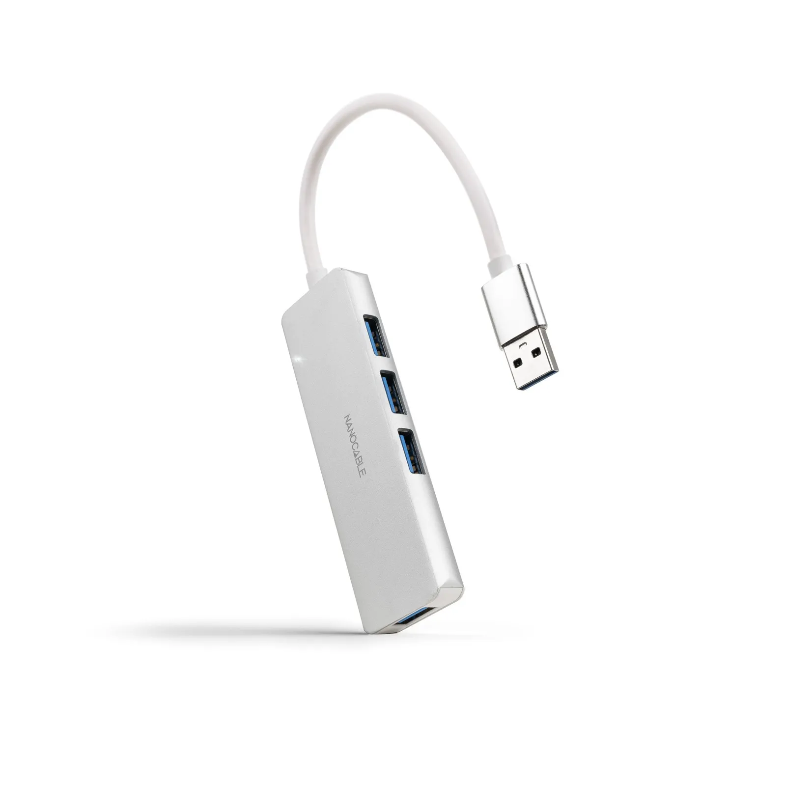 Nanocable 10.16.4602 replicatore di porte e docking station per laptop Cablato USB 3.2 Gen 1 (3.1 Gen 1) Type-A Argento - immagine 1