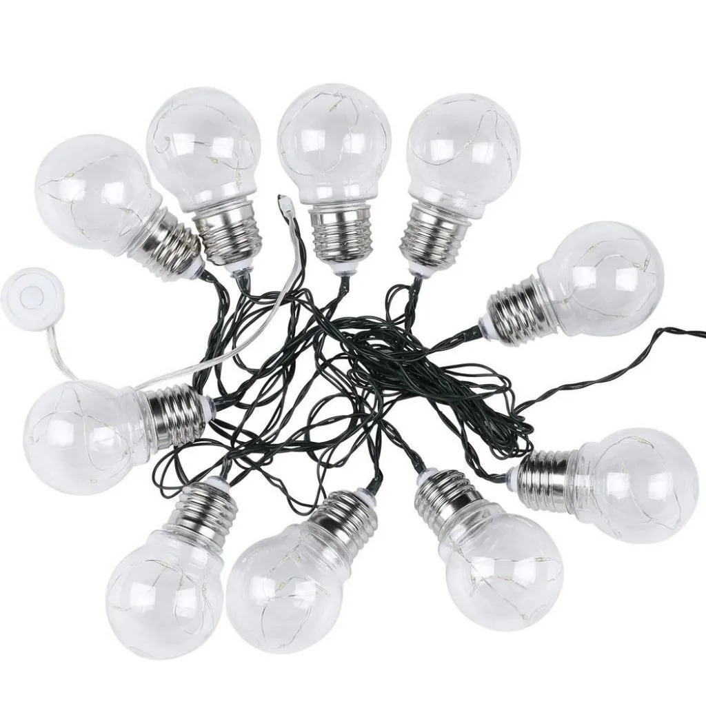 V-TAC Catenaria 5m LED Solare con 10 Attacchi E27 IP44 - immagine 1