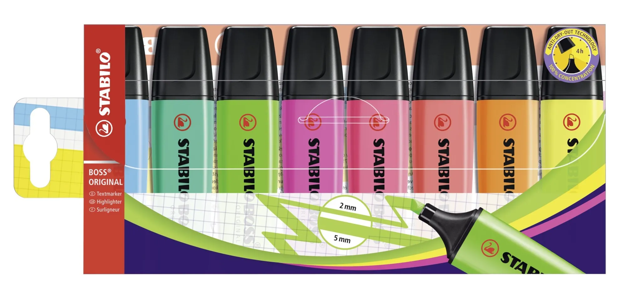 STABILO BOSS Original evidenziatore 8 pz Multi - immagine 1