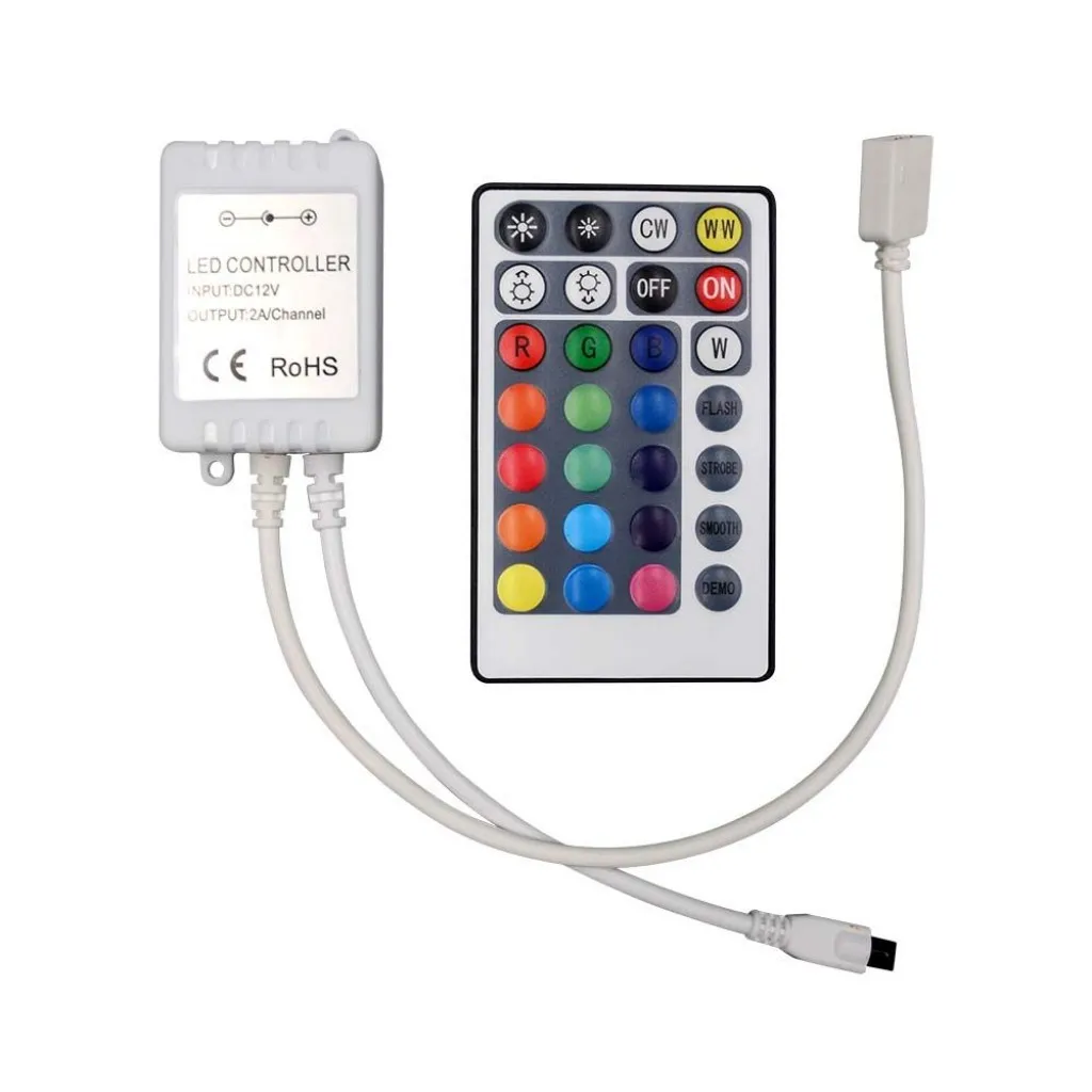 V-TAC Controller per Strip LED 3in1+RGB con Telecomando 28 Tasti a Infrarossi - immagine 1