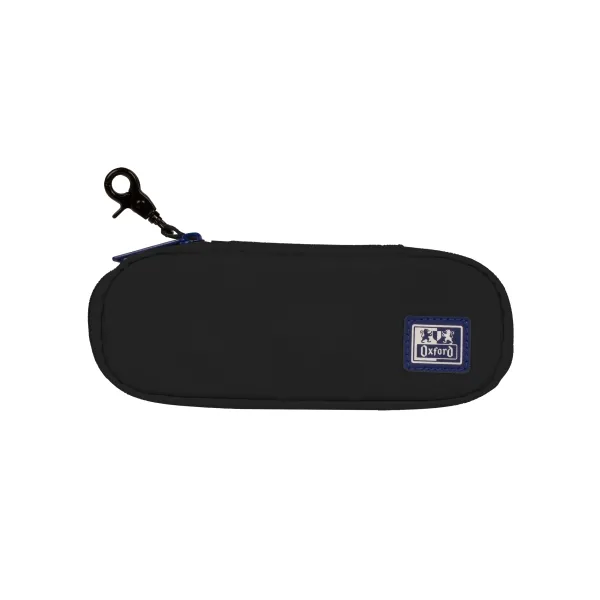 Astuccio semirigido Oxford B-Hook - 1 scomparto - Gancio per appenderlo - Tasca interna in rete - Realizzato con materiale riciclato - Nero - immagine 1