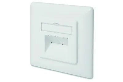 Placca Presa Muro Cat. 6A Schermata Con 2 Prese Rj45 Installazione Cavi Orizzontale - immagine 1