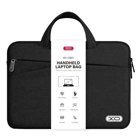 XO Borsa per Laptop - Fino a 13 - Resistente a Schizzi Usura e Graffi - Design Moderno - Colore Nero - immagine 1