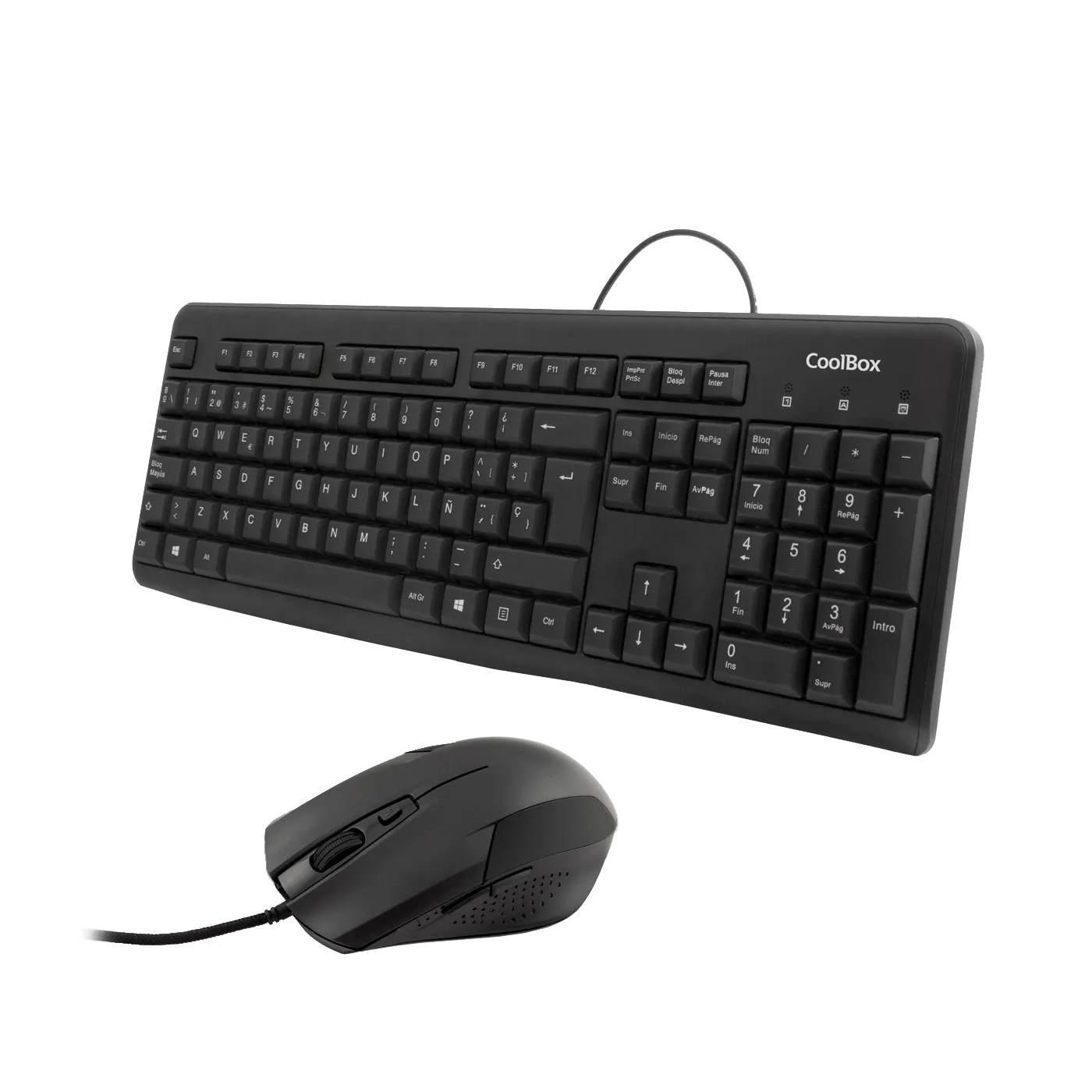 CoolBox COO-KTR-01U tastiera Mouse incluso Ufficio USB QWERTY Nero - immagine 1