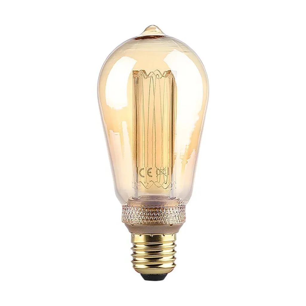 V-TAC Lampadina LED E27 4W ST64 Candela Filamento Ambrato Art 1800K - immagine 1