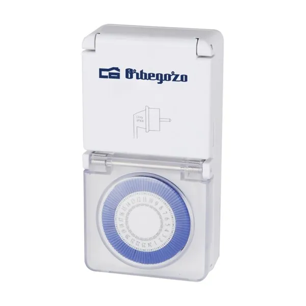 Timer Orbegozo PG 10 da 24 ore - Potenza fino a 3680 W - Protezione IP44 per uso esterno - Intervalli di 15 minuti - Facile e intuitivo da usare - Bianco - immagine 1