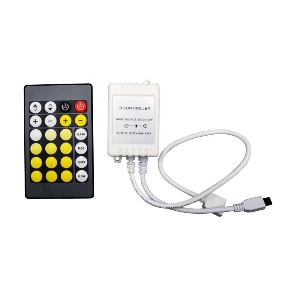 V-TAC Controller per Strip LED 12V/24V 4 Pin con Telecomando 24 Tasti a Infrarossi - immagine 1