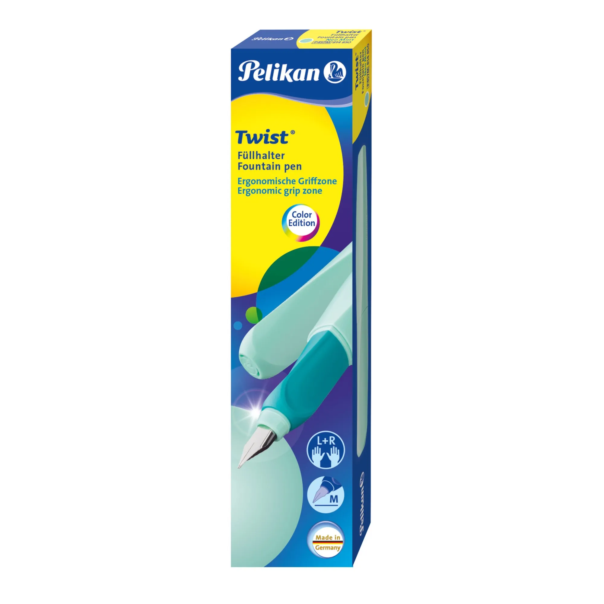 Pelikan Twist penna stilografica Sistema di riempimento della cartuccia Colore menta 1 pz - immagine 1