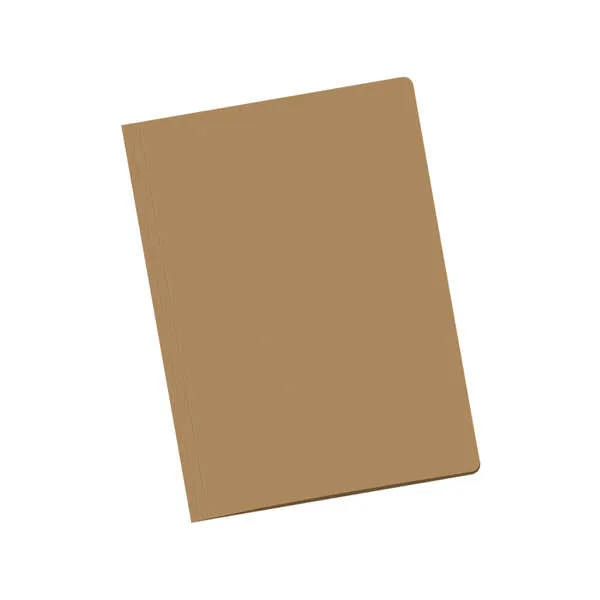 Dohe Confezione da 50 Sottocartelle in Cartone da 170gr - Con Slot per Chiusura - Resistenti e Durevoli - Ideali per Organizzare Documenti - Colore Marrone Chiaro - immagine 1