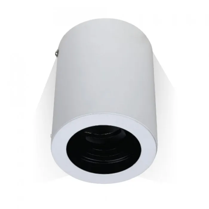 V-TAC VT-796 Portafaretto orientabile rotondo bianco da soffitto per lampadine GU10 e GU5.3 - SKU 3627 - immagine 1