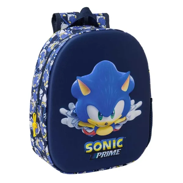 Zaino Safta Sonic 3D 864 litri - Porta borraccia - Porta badge - Spallacci imbottiti - 27x33x10 cm - Blu navy - immagine 1