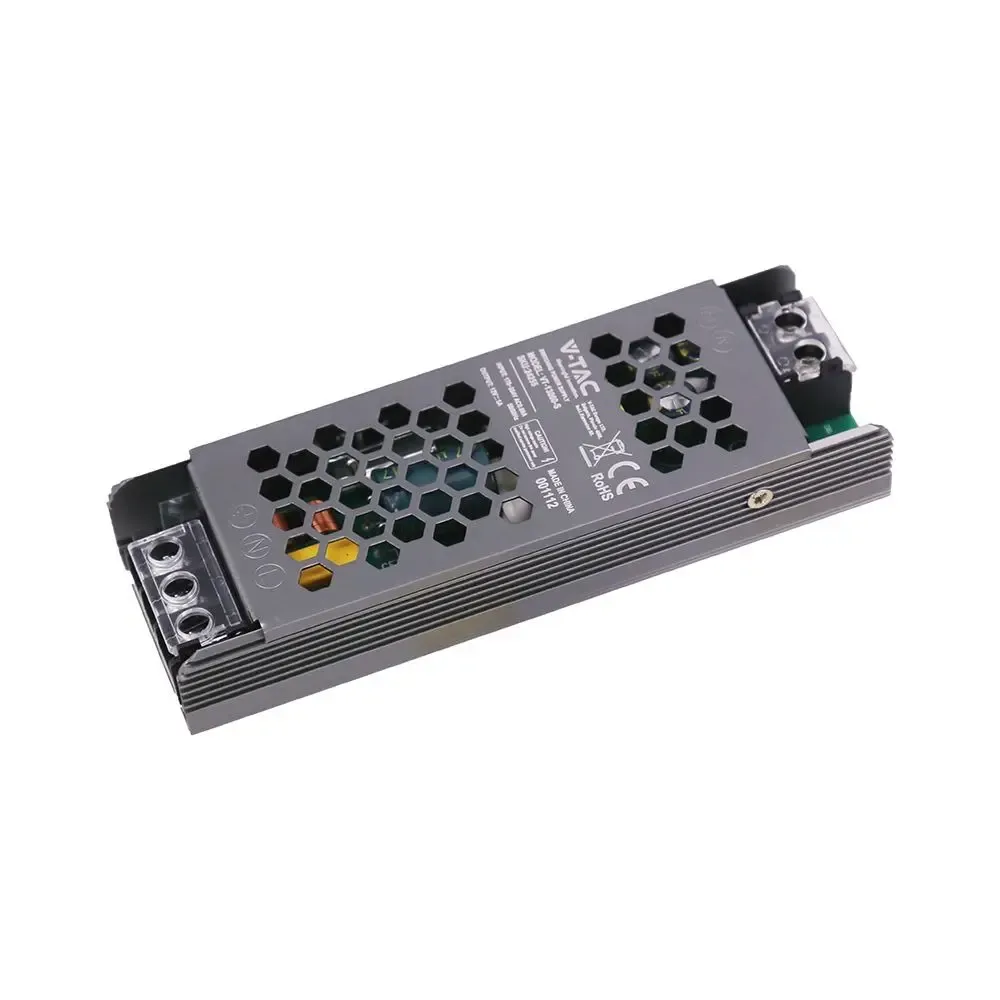 V-TAC Alimentatore LED Slim in Metallo 60W 12V 5A con 1 Uscita 145x50x24mm IP20 - immagine 1