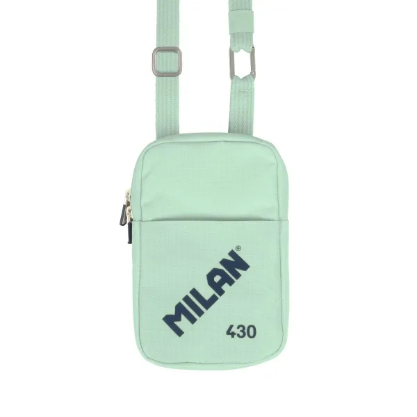 Borsa a tracolla piccola Milan Collection 430 - Dimensioni borsa 19x23x128 cm - Chiusura con cerniera - Moschettone in alluminio - Colore verde - immagine 1
