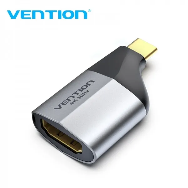 Adattatore Vention da USB-C maschio a HDMI 2.0 femmina 4K - alluminio grigio - immagine 1
