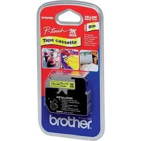 ORIGINALE Brother Nastro Nero su giallo M-K621BZ M-K621 9 mm x 8 m non laminato - immagine 1
