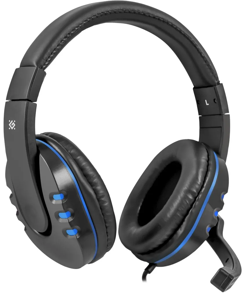 Cuffie da gaming Defender Warhead G-160 nero+blu cavo 25 m - immagine 1