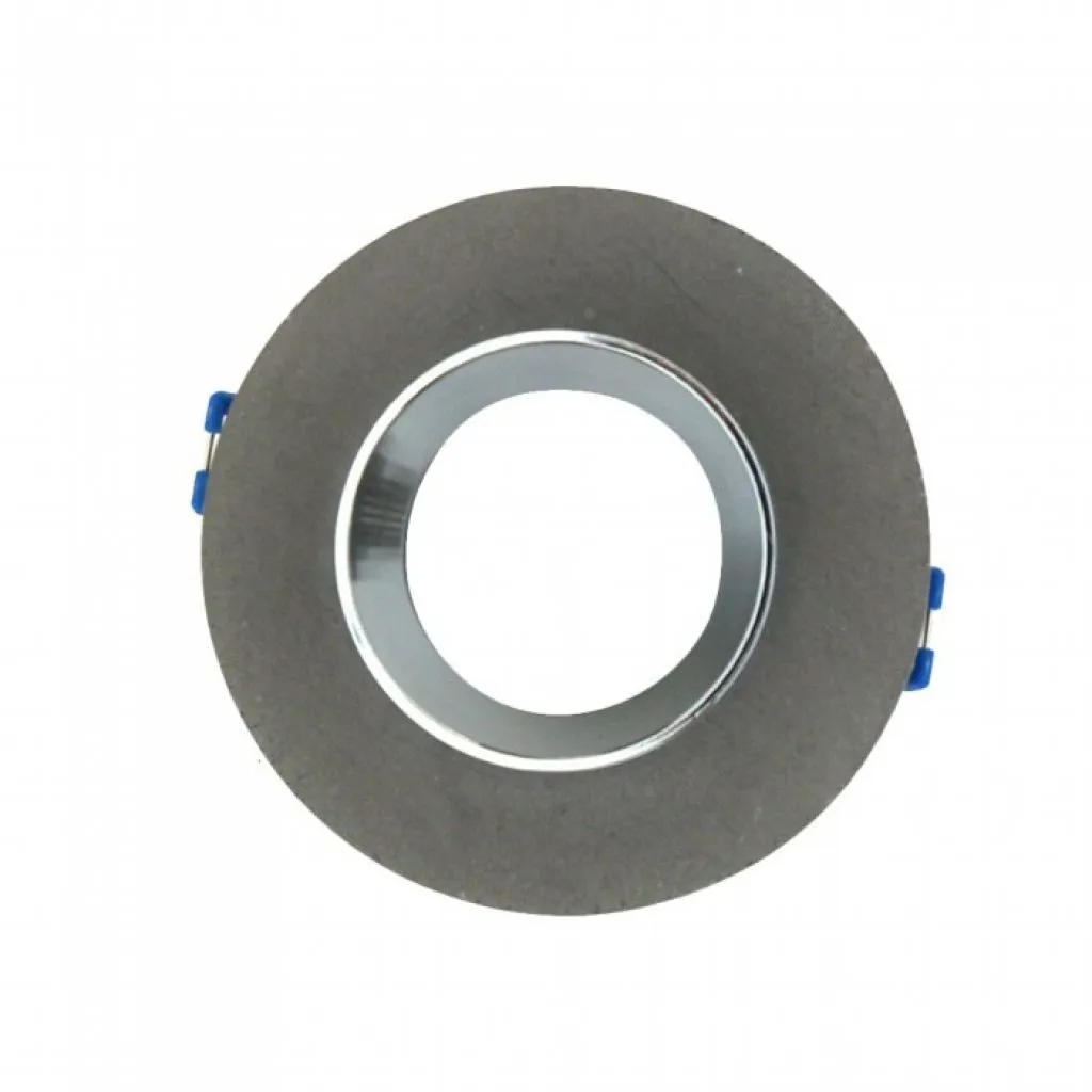 V-TAC Portafaretto LED da Incasso GU10 Corpo in Gesso Rotondo Colore Grigio con Finitura Cromata - immagine 1