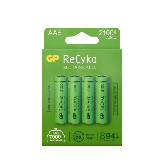 GP Batteries ReCyko Batteria ricaricabile Stilo AA Nichel-Metallo Idruro (NiMH) - immagine 1