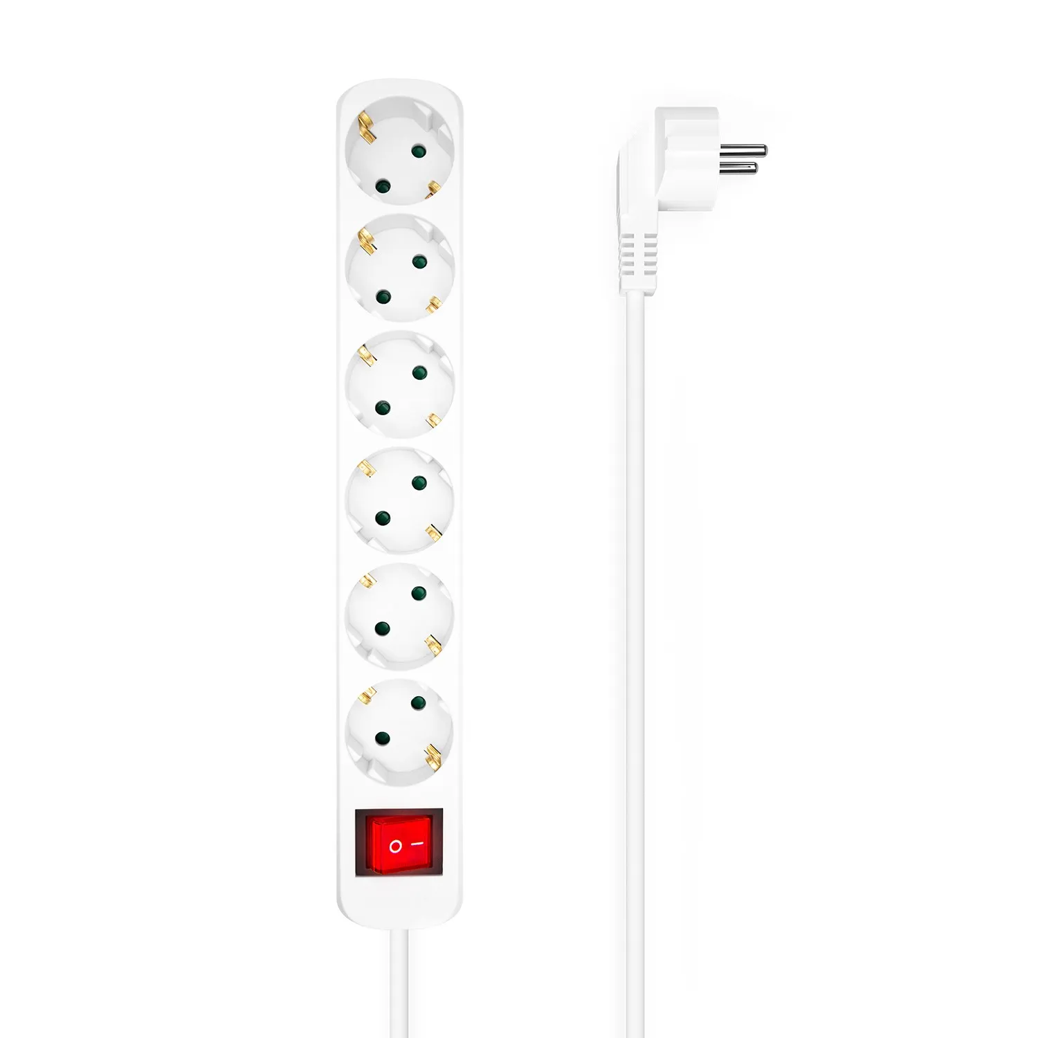 AISENS A154-0535 prolunghe e multiple 14 m 6 presa(e) AC Interno Bianco - immagine 1