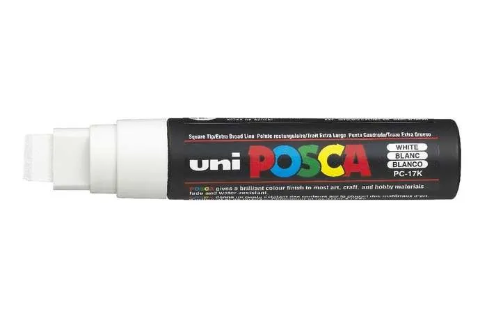 POSCA uni PC-17K evidenziatore 1 pz Punta smussata Bianco - immagine 1