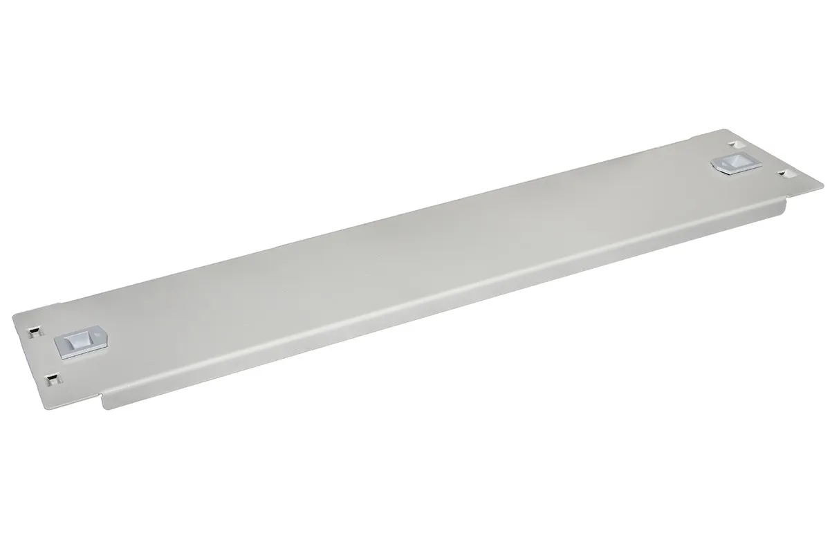 Pannello Cieco 2 Unita' Per Armadi Rack 19 Colore Grigio Chiusura A Scatto - immagine 1
