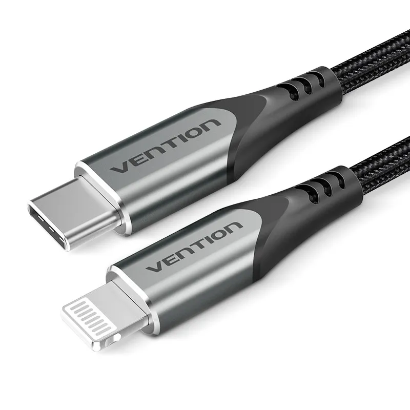 Vention TACHF cavo per cellulare Grigio 1 m USB C Lightning - immagine 1