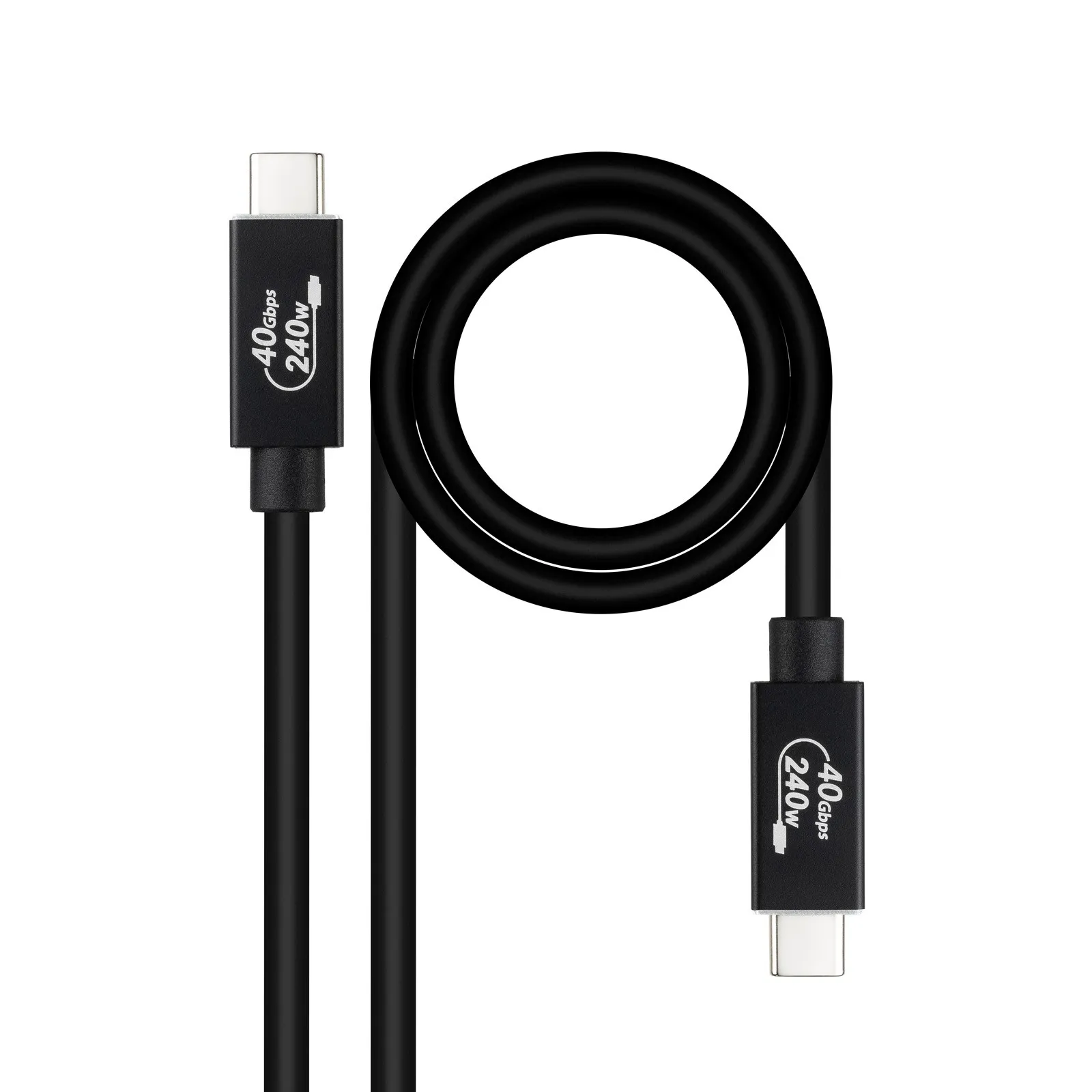 Nanocable 10.01.5001 cavo USB USB4 Gen 3x2 1 m USB C Nero - immagine 1