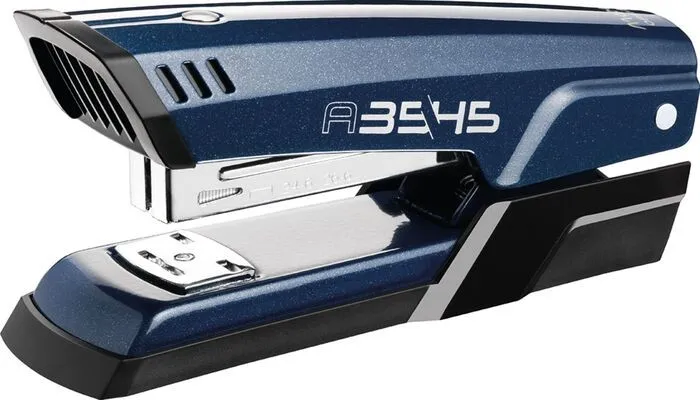 Cucitrice da tavolo in metallo Maped Half Strip A-3545 - Fino a 25 fogli alla volta - Contiene punti metallici 24/6 e 26/6 - Cucitura aperta e chiusa - Blu - immagine 1
